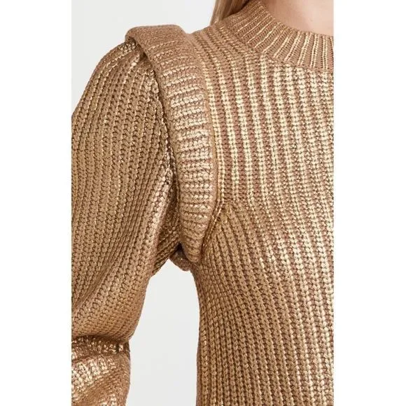 Ulla Johnson Victoire Pullover Gold Sweater Cashmere Blend
